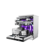 Haier XF 6B2M3BX-80 Silver Dishwasher 16 Settings