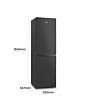 Hisense RB327N4BBE 55cm 50/50 Total No Frost Fridge Freezer - Black Steel