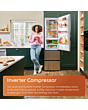 Hotpoint 66.1cm Dual No Frost Fridge Freezer Pet Inox