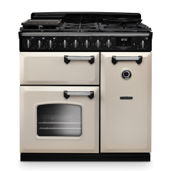 Rangemaster CLDL90DFP/CM Classic Deluxe 90 Dual Fuel Range Cooker with Chrome Trim