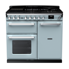 Rangemaster ESDL100DFP/CM Estel Deluxe 100 Dual Fuel Range Cooker with Chrome Trim