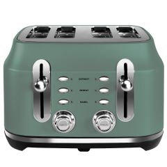 Rangemaster RMCL4S201MG 4 Slice Toaster - Mineral Green