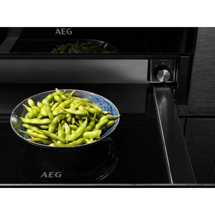 AEG KDE911424B 14cm Warming Drawer - Black Glass