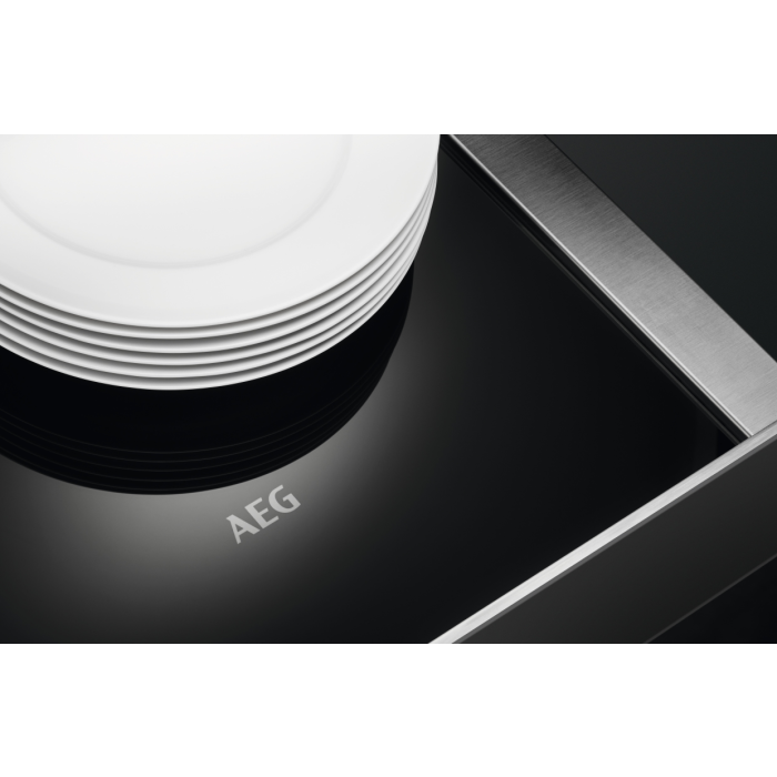 AEG KDE911424B 14cm Warming Drawer - Black Glass