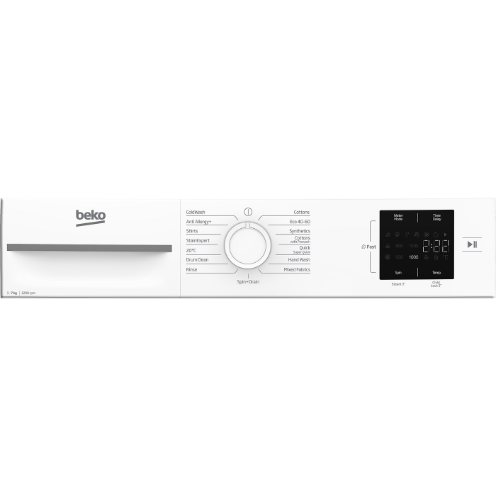 Beko BM1WU3721W  7kg 1200 Spin RecycledTub Washing Machine - White
