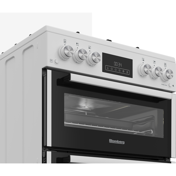 Blomberg GGRN655W  60cm Double Oven Gas Cooker with Gas Hob - White