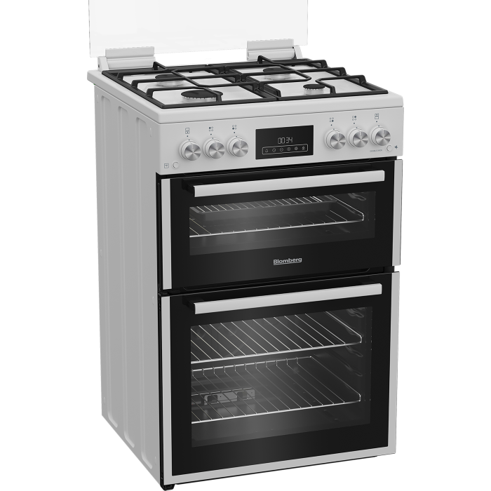 Blomberg GGRN655W  60cm Double Oven Gas Cooker with Gas Hob - White