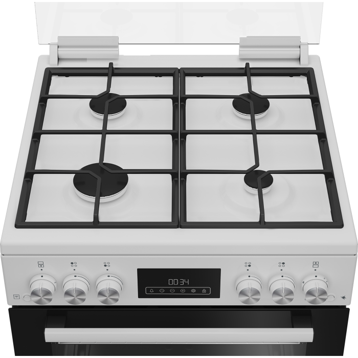 Blomberg GGRN655W  60cm Double Oven Gas Cooker with Gas Hob - White