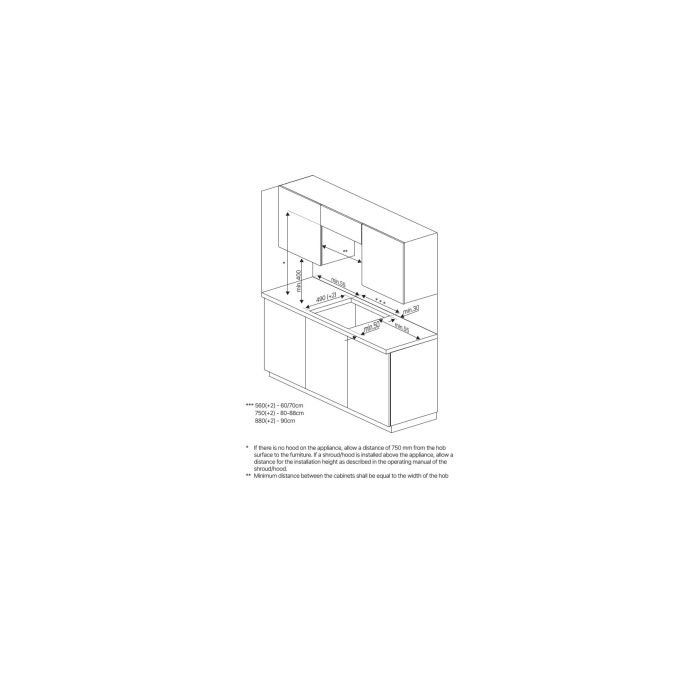 Blomberg MIN74387NP  59cm Induction Hob - Black