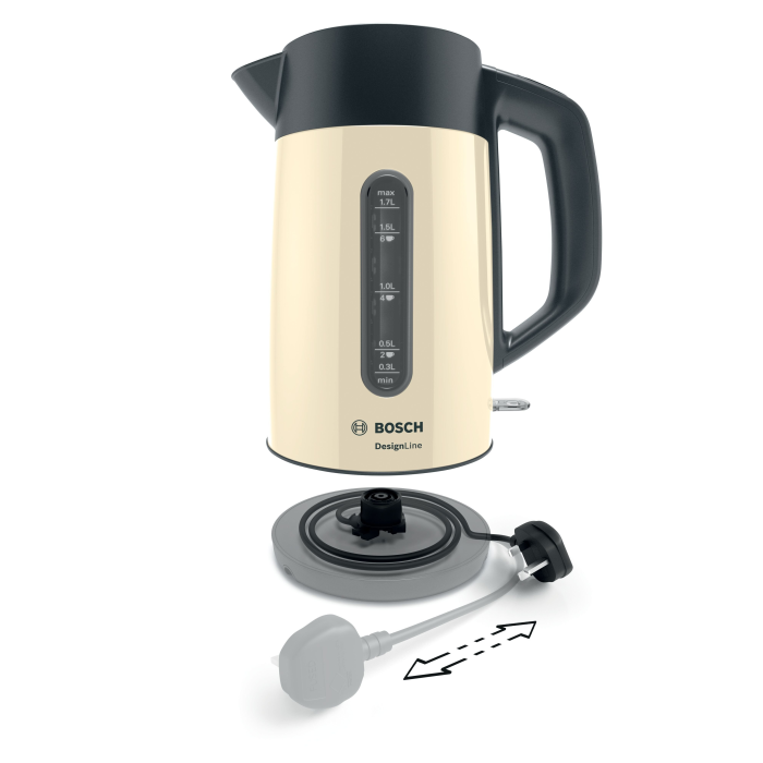 Bosch TWK4P437GB 1.7 Litre Traditional Kettle - Cream