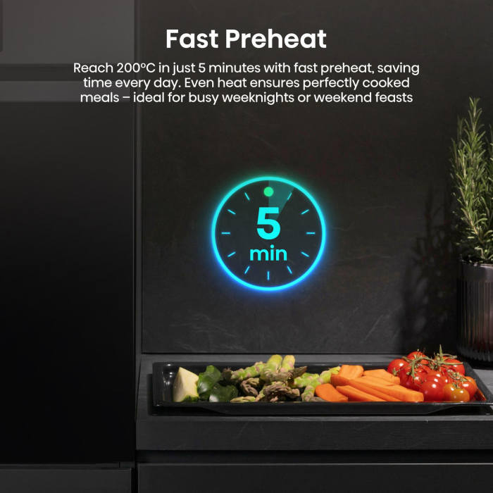 Hisense BI622AXPGUK Built In Electric Oven 59.5cm Black Steel