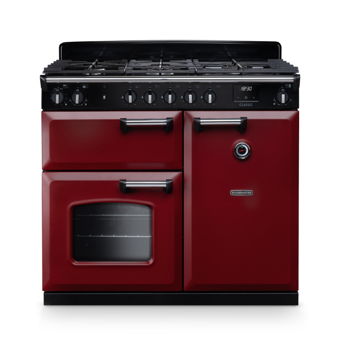 Rangemaster CL100DFP/CM1 Classic 100 Dual Fuel Range Cooker with Chrome Trim