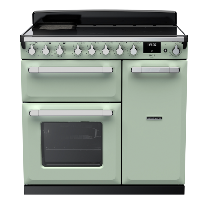 Rangemaster ESDL90EIP/CM Estel Deluxe 90 Induction Range Cooker with Chrome Trim