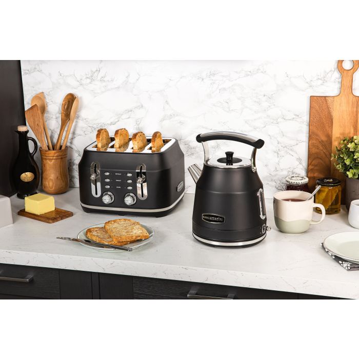 Rangemaster RMCL4S201BK 4 Slice Toaster - Matte Black