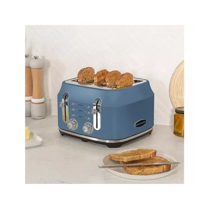 Rangemaster RMCL4S201SB 4 Slice Toaster - Stone Blue