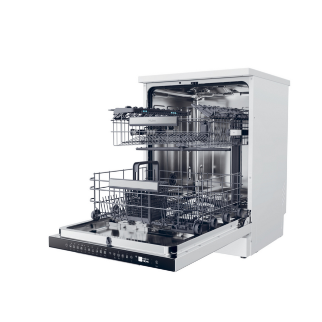 Haier XF 5C7M0W-80 White Dishwasher 15 Place Settings