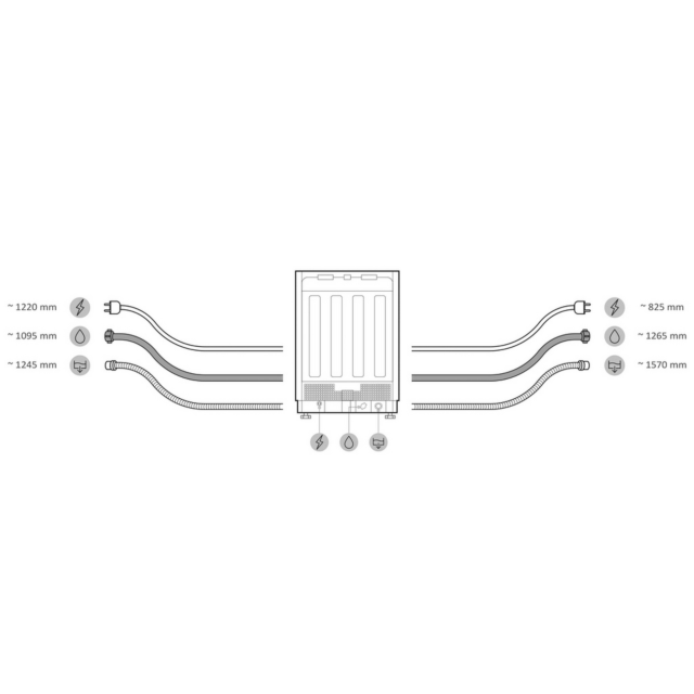 Haier XF 5C7M0W-80 White Dishwasher 15 Place Settings