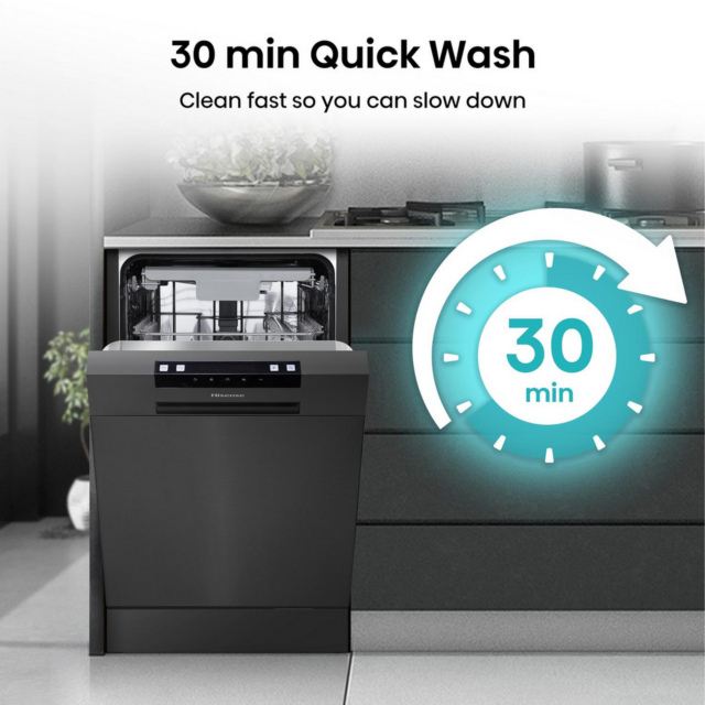 Hisense HS523E15BUK Slimline Dishwasher 10 Place Settings