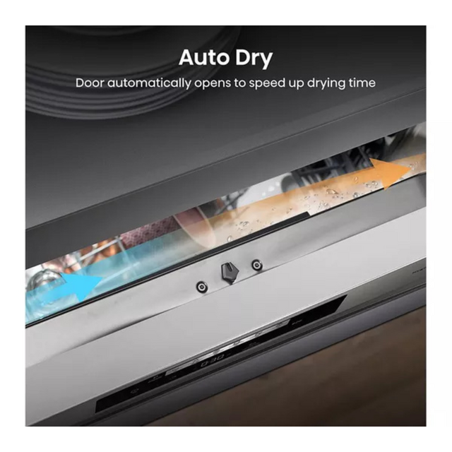 Hisense HS642D90XUK Dishwasher 14 Place Settings Steel