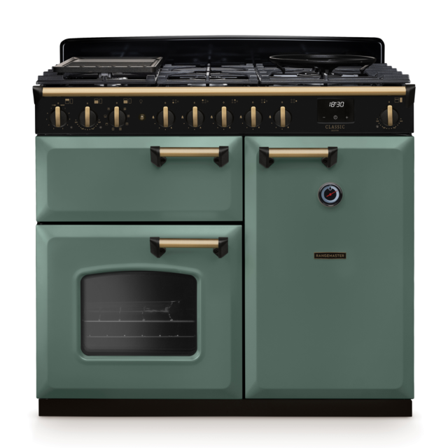 Rangemaster CLDL100DFP/AB Classic Deluxe 100 Dual Fuel Range Cooker