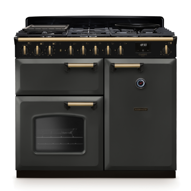 Rangemaster CLDL100DFP/AB Classic Deluxe 100 Dual Fuel Range Cooker