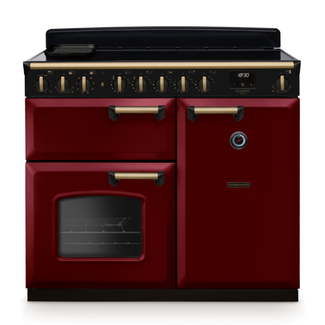 Rangemaster CLDL100EIP/AB Classic Deluxe 100 Induction Range Cooker With Antique Brass Trim