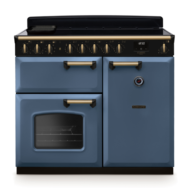 Rangemaster CLDL100EIP/AB Classic Deluxe 100 Induction Range Cooker With Antique Brass Trim