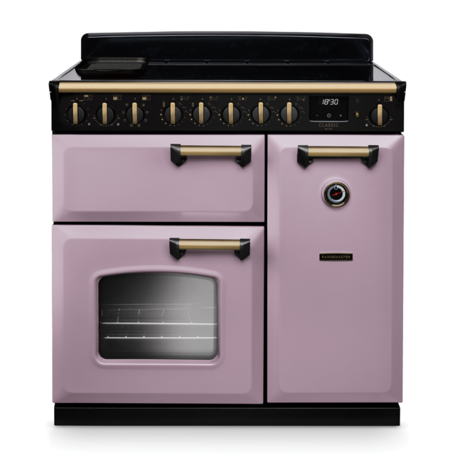 Rangemaster CLDL90EIP/AB Classic Deluxe 90 Induction Range Cooker with Antique Brass Trim