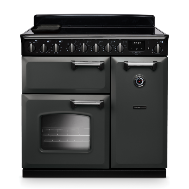 Rangemaster CLDL90EIP/CM Classic Deluxe 90 Induction Range Cooker with Chrome Trim