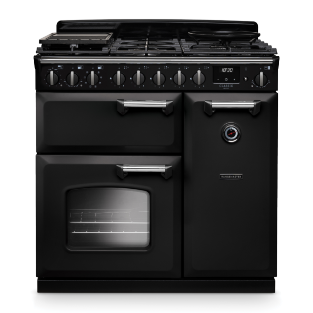 Rangemaster CLDL90EIP/CM Classic Deluxe 90 Induction Range Cooker with Chrome Trim