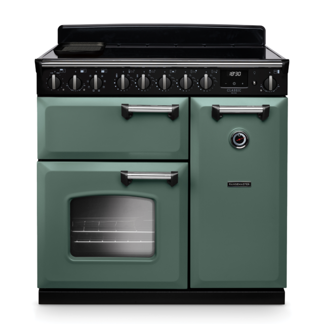 Rangemaster CLDL90EIP/CM Classic Deluxe 90 Induction Range Cooker with Chrome Trim