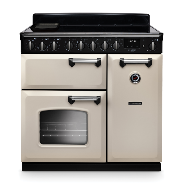 Rangemaster CLDL90EIP/CM Classic Deluxe 90 Induction Range Cooker with Chrome Trim