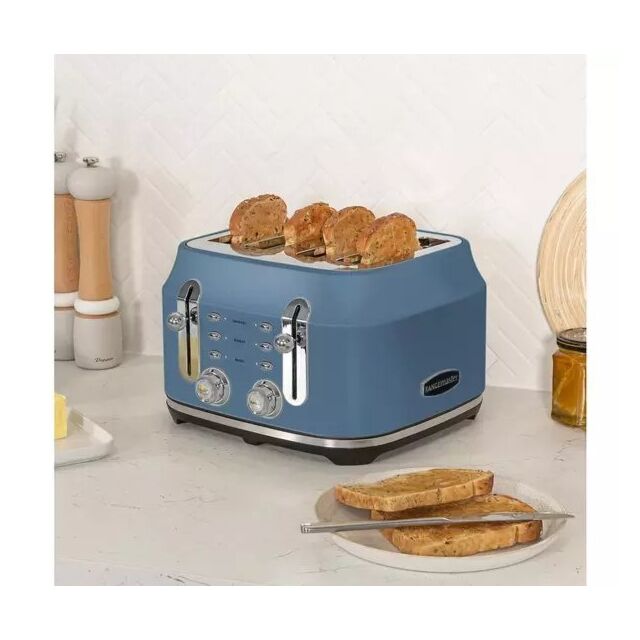 Rangemaster RMCL4S201SB 4 Slice Toaster - Stone Blue
