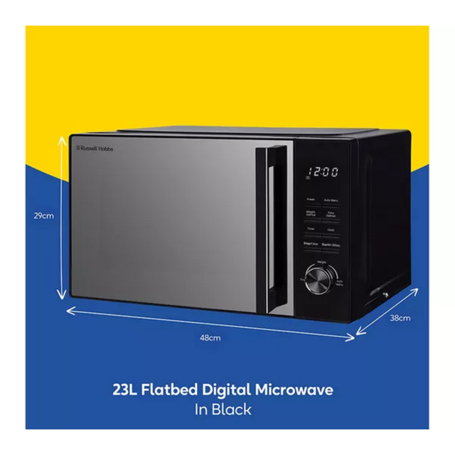 Russell Hobbs RHFM2365B 23L Flatbed Microwave Black