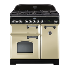 Rangemaster CDL90DFFCR/C Classic Deluxe 90 Dual Fuel Range Cooker - Cream/Chrome