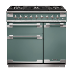 Rangemaster ELS90DFFMG/ Elise 90 Dual Fuel Range Cooker - Mineral Green