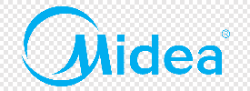 Midea logo.
